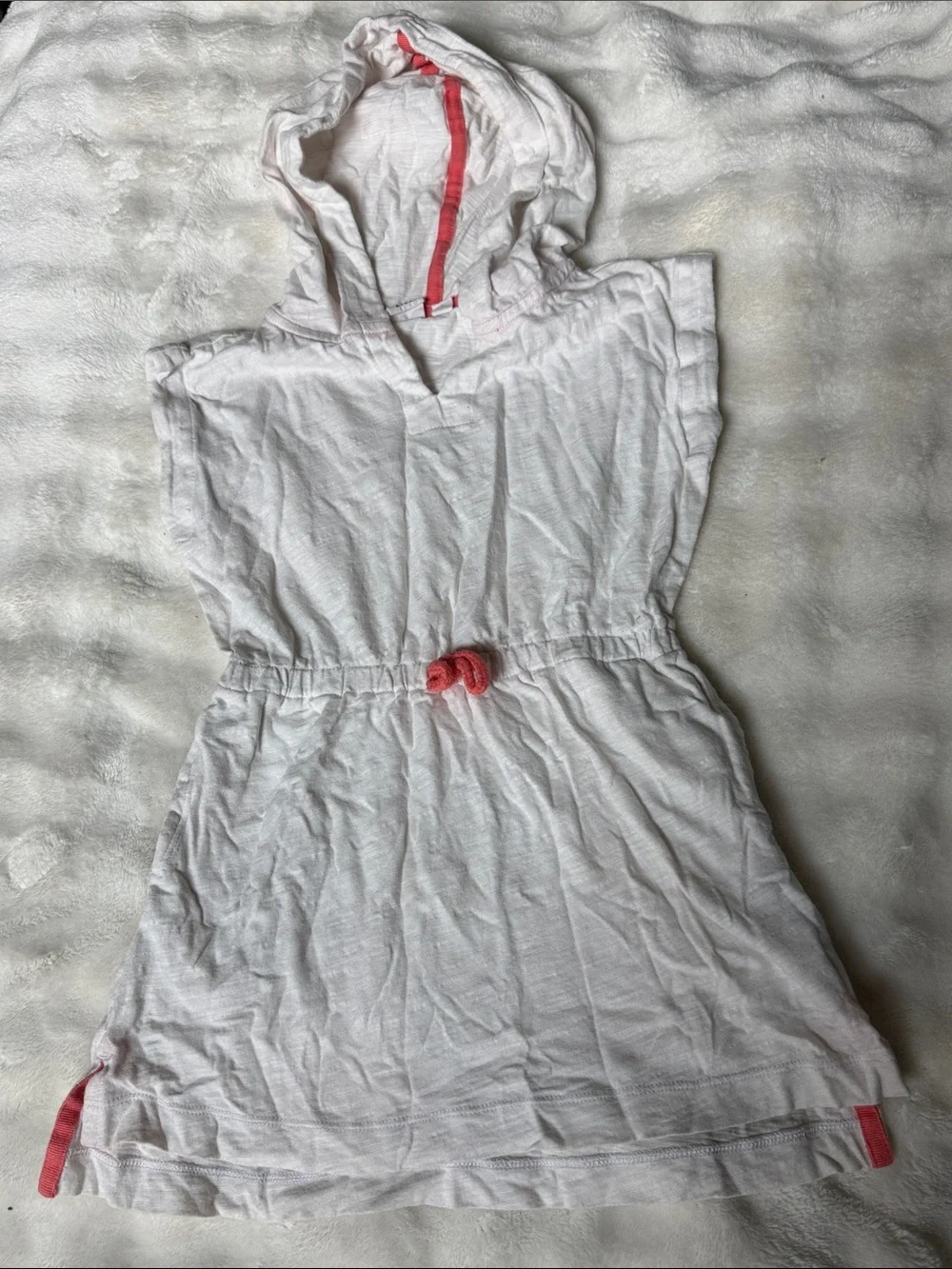 GAP White Cover-Up with Coral Trim